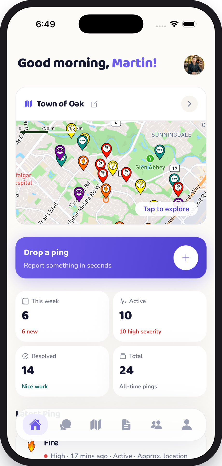 Check-In App Interface