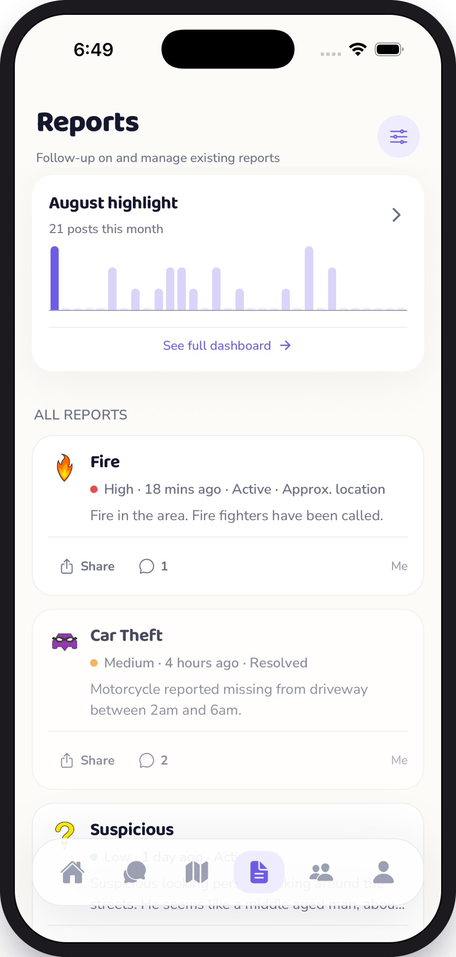 Check-In App Interface
